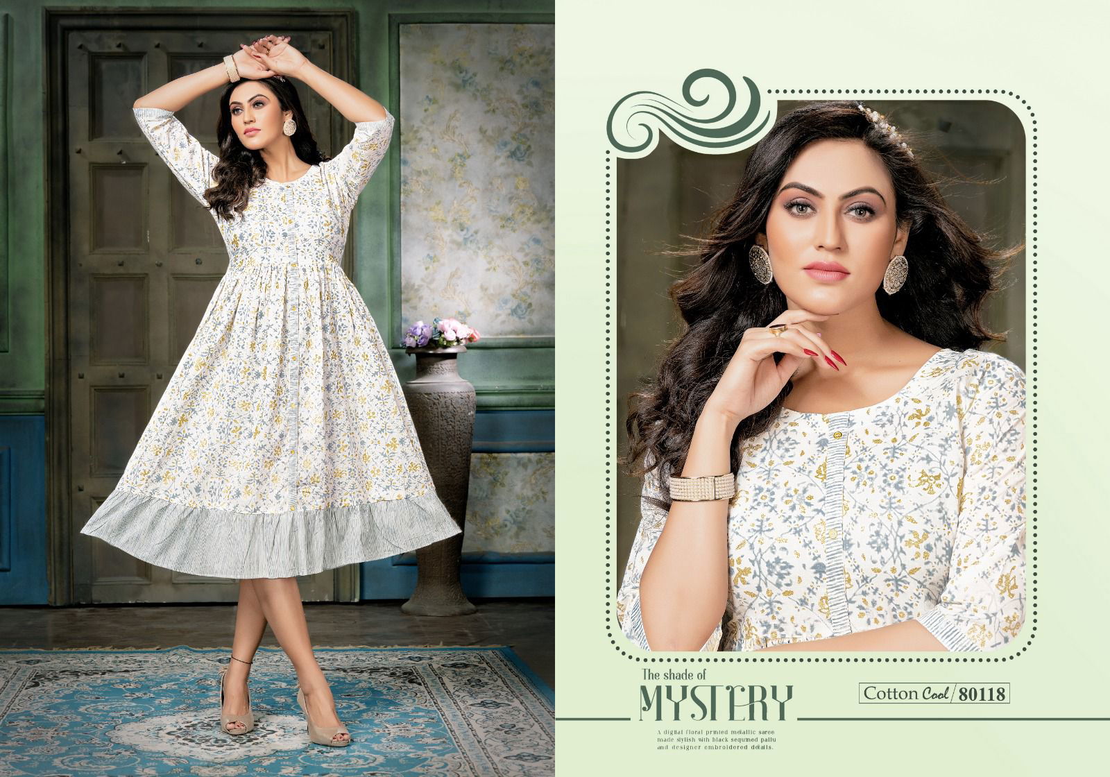 Cotton Cool By Mayra 80117-80122 Anarkali Kurtis Catalog